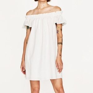 Tags still on: Zara white off shoulder dress XS